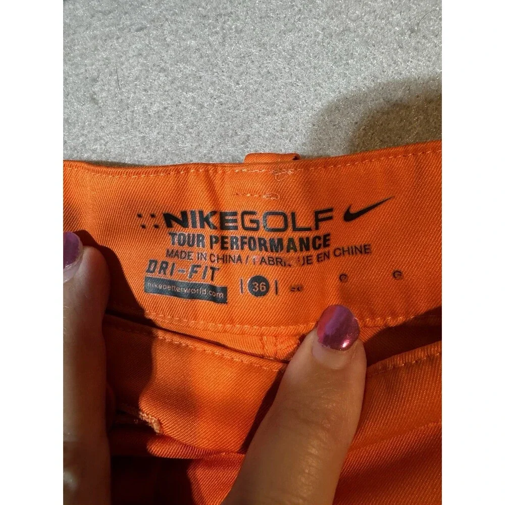 Nike Golf Shorts with Dri-FIT Technology in Orange- Size 36 Men's